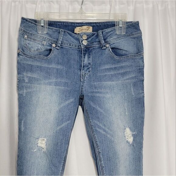 Seven7 cropped raw hem jeans sz 6 - Picture 3 of 10